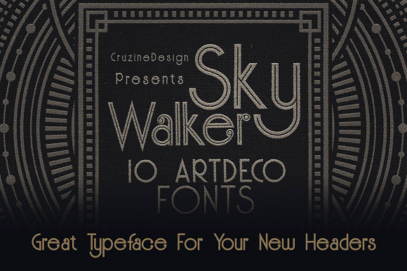 Skywalker - ArtDeco Typeface in Display Fonts - product preview 3