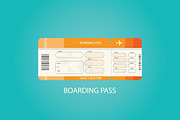 Illustration of boarding pass