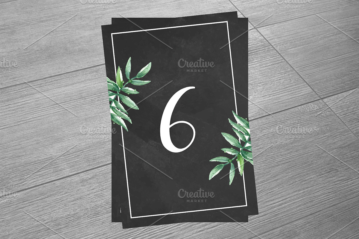Printabl Wedding Table Number in Stationery Templates - product preview 8