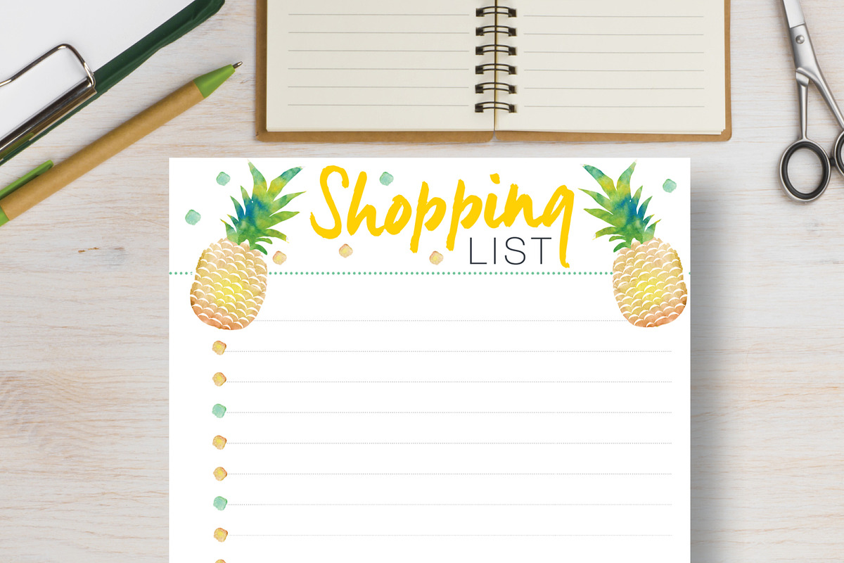 Pineapple Planner - A4 & A5 in Stationery Templates - product preview 8