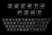 Qwerty minimalist alphabet. Keyboard