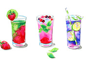 Watercolor cocktails