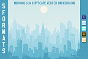 Morning sun Cityscape Background