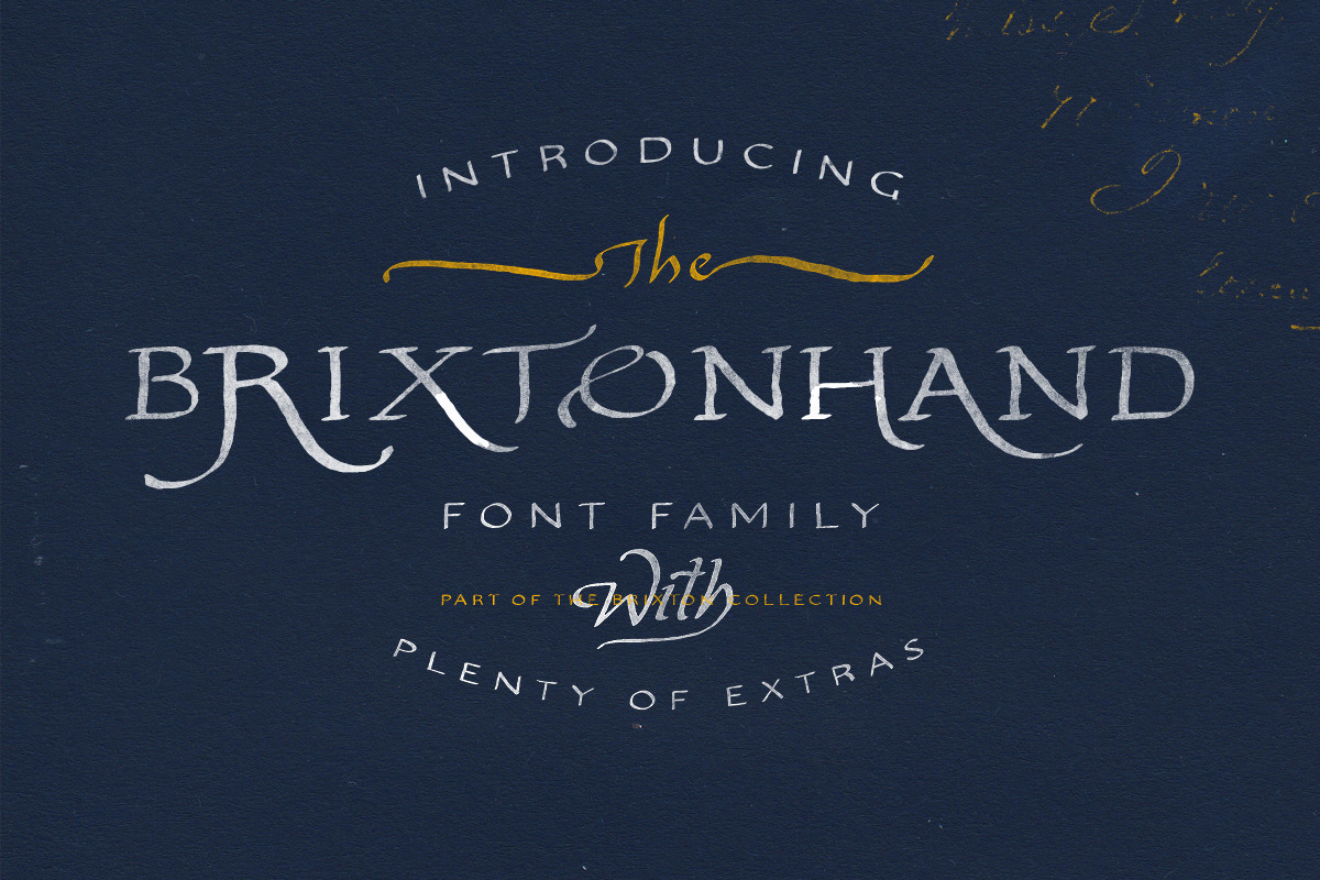 Brixton Hand (Plus Sans & Extras!) in Display Fonts - product preview 8