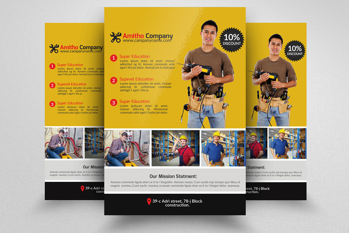 Handyman & Plumber Services Flyer in Flyer Templates - product preview 8