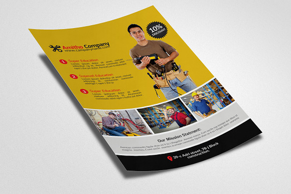 Handyman & Plumber Services Flyer in Flyer Templates - product preview 1