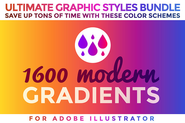 1600 Gradients Graphic Styles Bundle