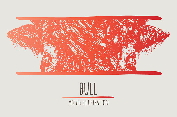 Bull in Illustrations - product preview 1