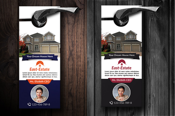 Real Estate Door Hanger Template in Stationery Templates - product preview 1