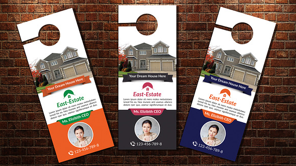 Real Estate Door Hanger Template in Stationery Templates - product preview 2