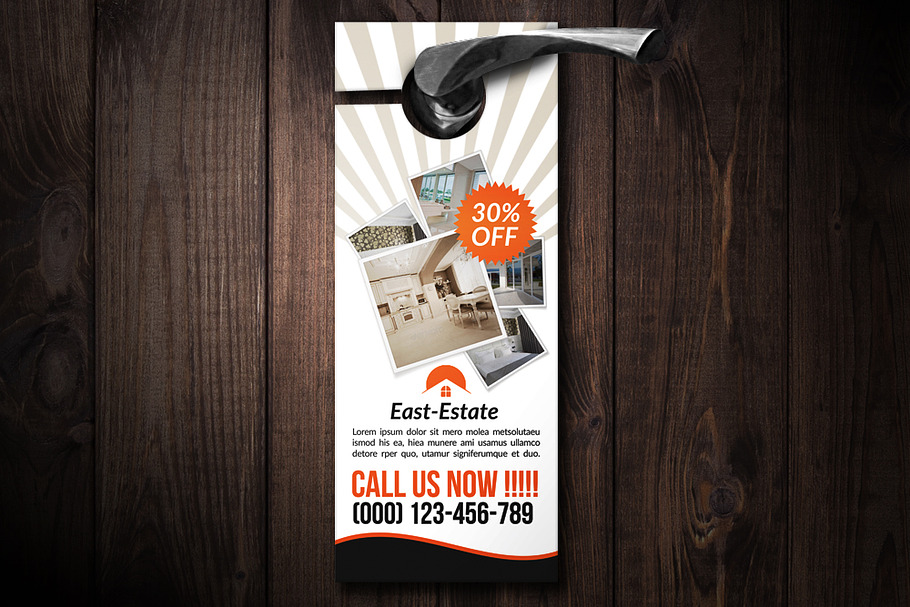 Real Estate Door Hanger in Stationery Templates - product preview 8