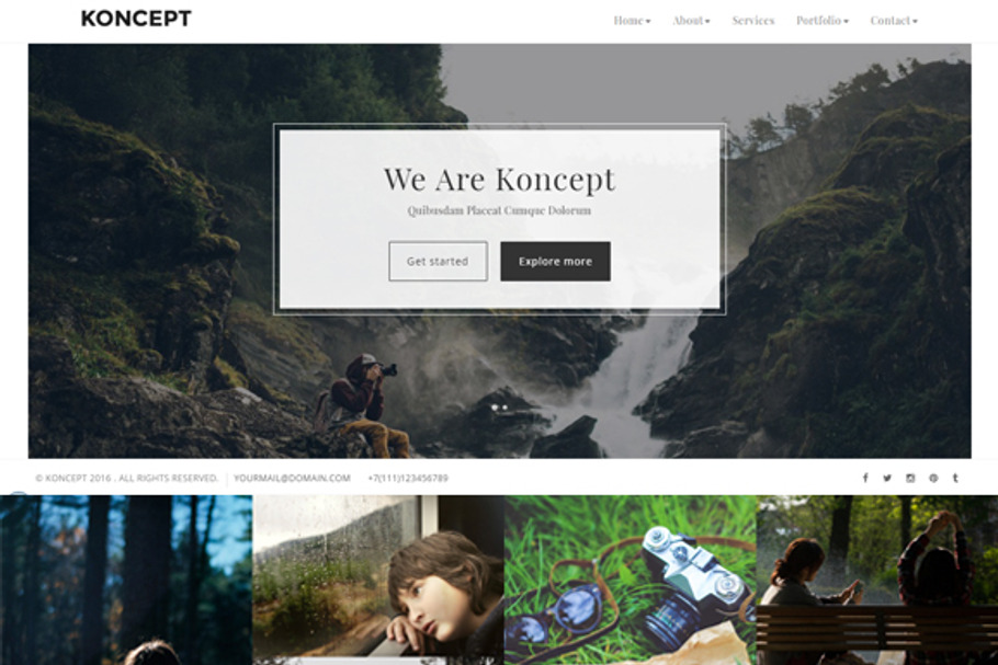 Koncept - Photography / Portfolio in Bootstrap Themes - product preview 8