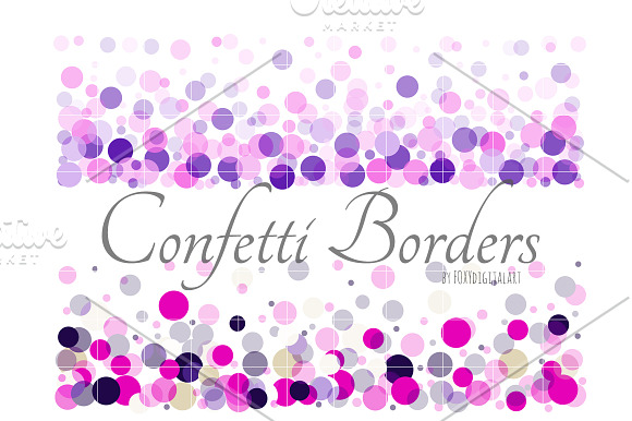 Confetti Borders Confetti Cliparts in Patterns - product preview 3
