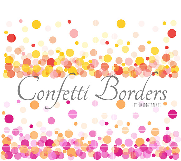 Confetti Borders Confetti Background in Patterns - product preview 2