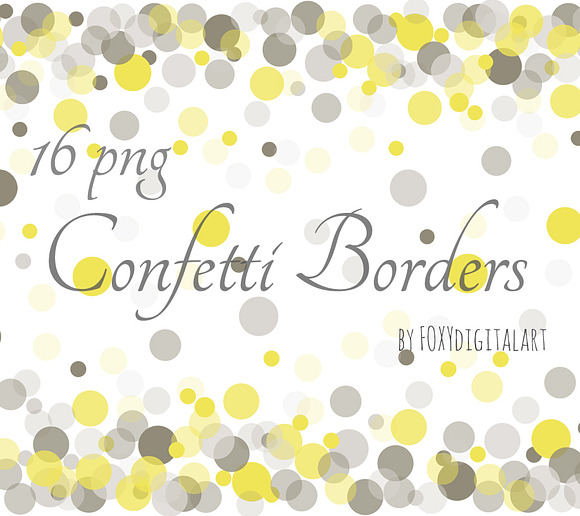 Confetti Borders Confetti Background in Patterns - product preview 5