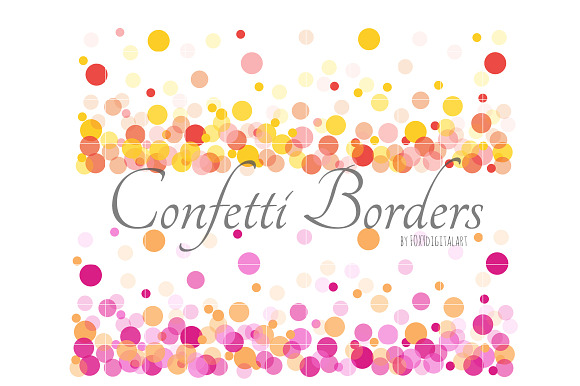 Confetti Borders Confetti Background in Patterns - product preview 7