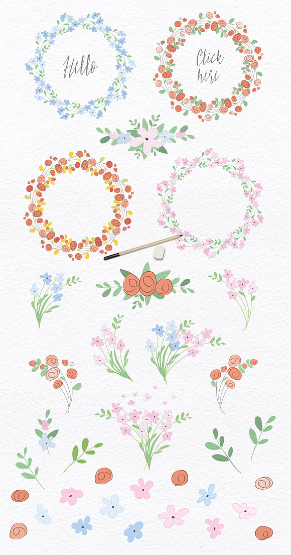Children. School. Floral in Illustrations - product preview 4