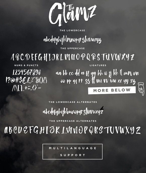 The Glamz watercolor brush logo font in Display Fonts - product preview 11