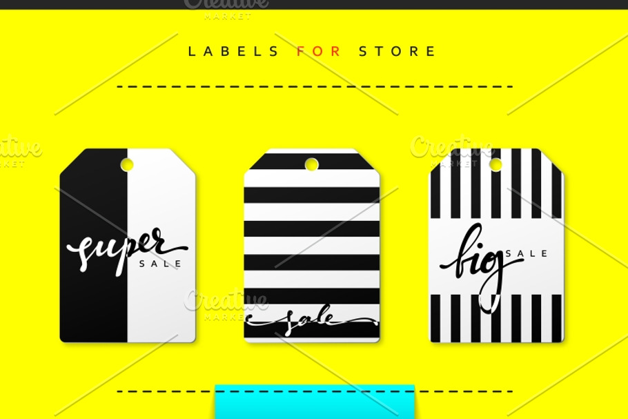 Label set for clothing sales in Graphics - product preview 8