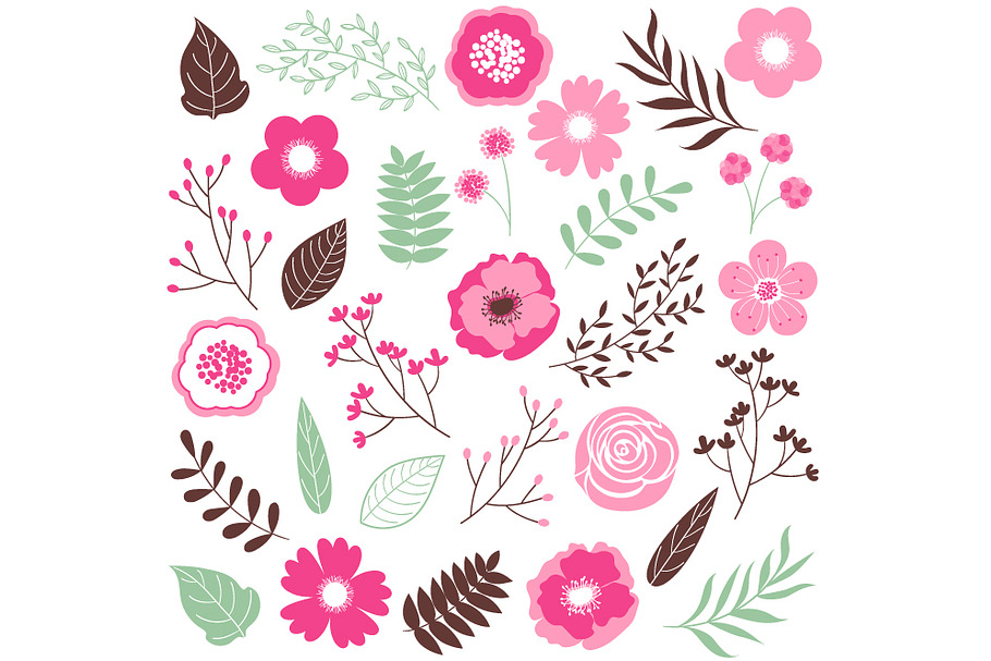 Floral Clip Art in Illustrations - product preview 8