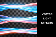 Light waves. Vector effects set