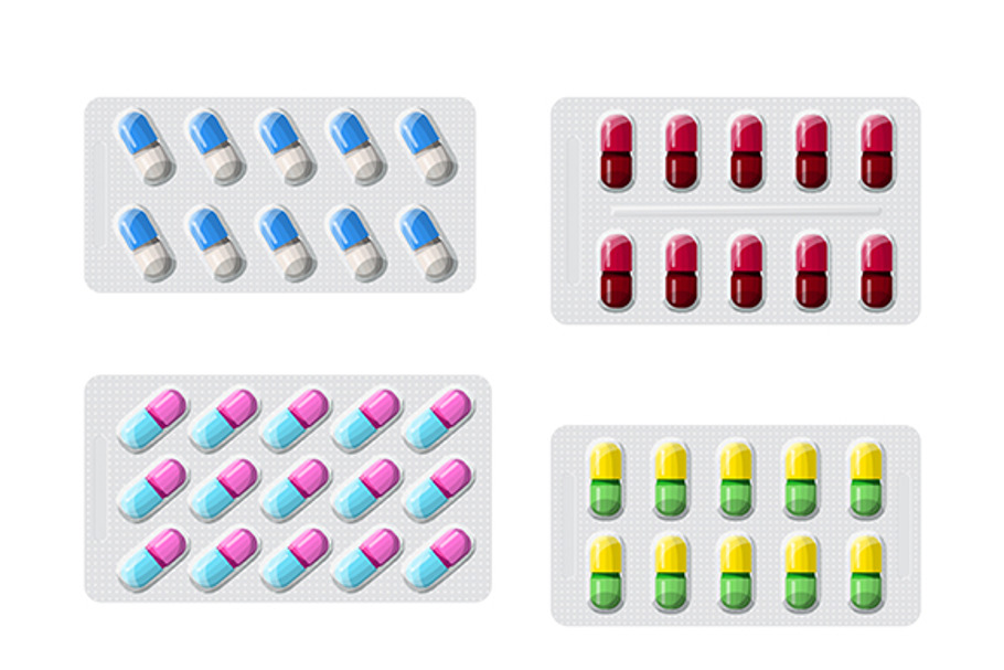 Set of various packed pills in Objects - product preview 8