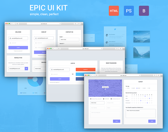 Epic UI Kit + Bootstrap Theme in UI Kits and Libraries - product preview 15