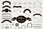 Drawn Ribbons and Design Elements