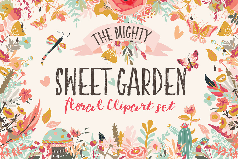 Sweet Garden Floral Clipart Bundle in Illustrations - product preview 8