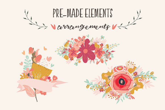 Sweet Garden Floral Clipart Bundle in Illustrations - product preview 2