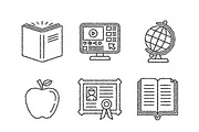 Sketched education iconset