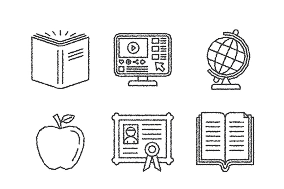 Sketched education iconset in Icons - product preview 8