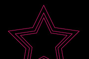 Star icon neon pink color