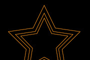 Star icon neon orange color