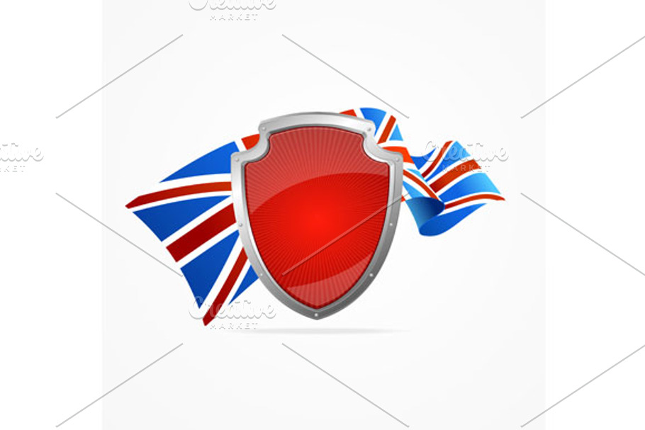 Greate Britain Flag and Shield in Illustrations - product preview 8