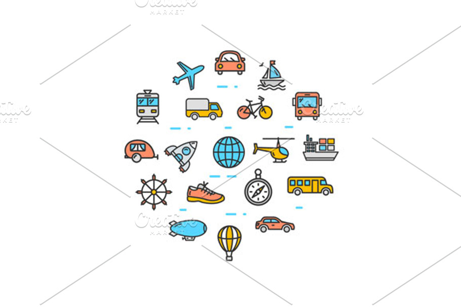Transportation Round Icon in Icons - product preview 8