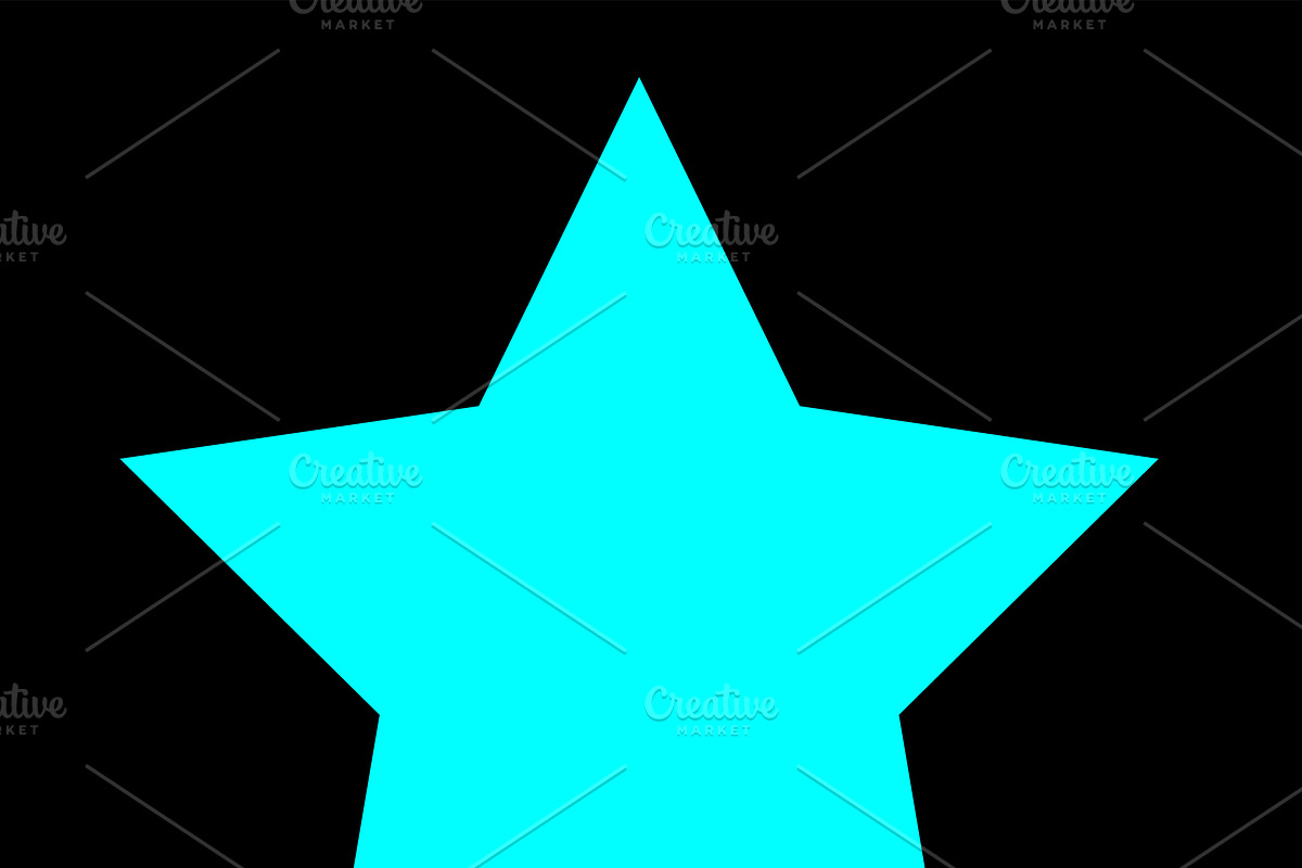 Star icon neon blue color in Graphics - product preview 8