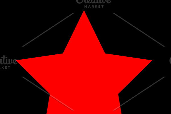 Star icon red color vector