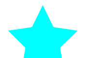 Star icon neon blue color