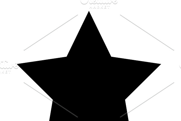 Star icon black color flat design