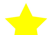 Star icon yellow color flat design