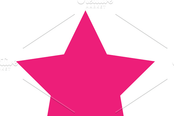 Star icon pink color vector
