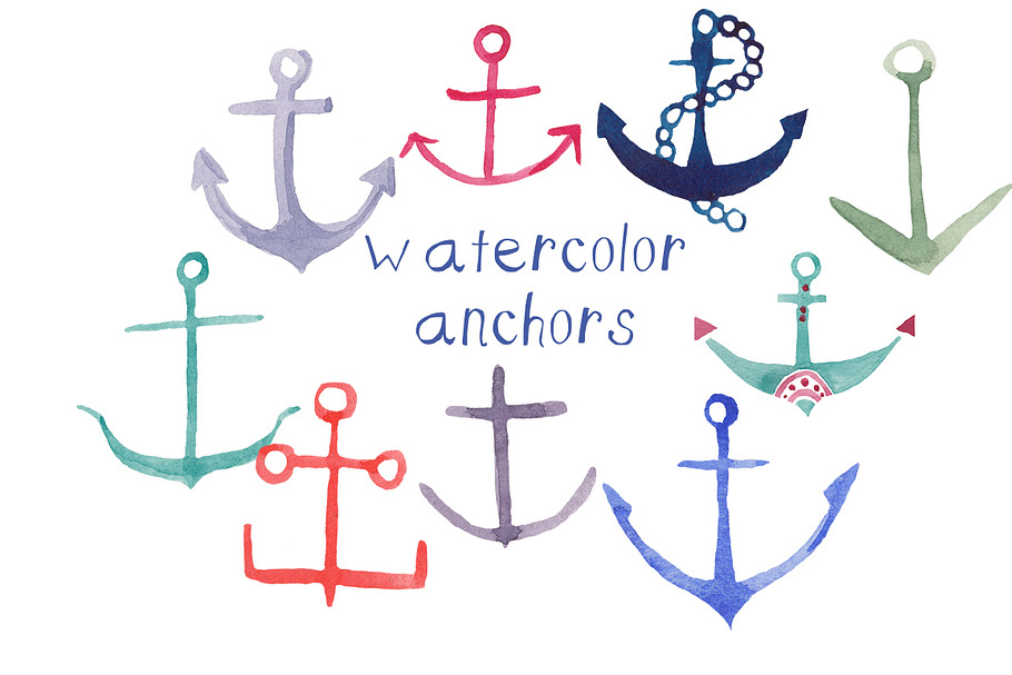 Watercolor Anchors