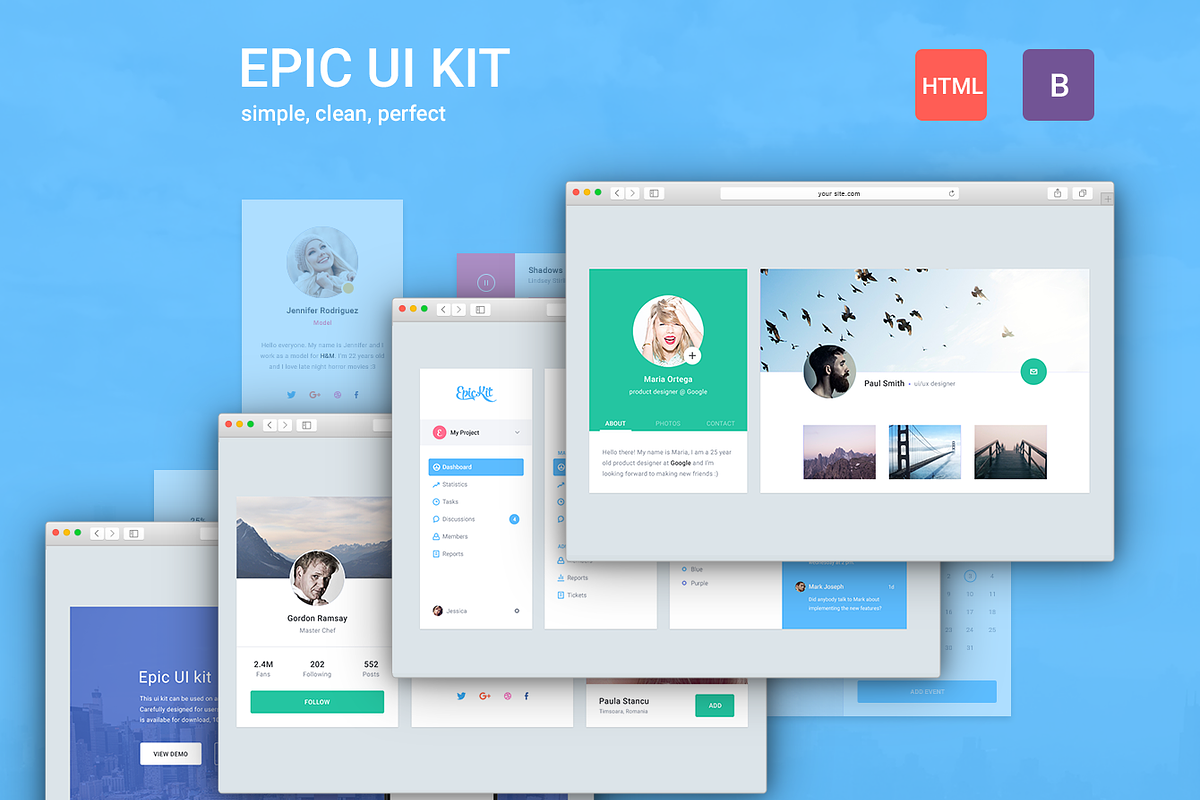 Epic UI Kit Bootstrap 3 Theme in Bootstrap Themes - product preview 8