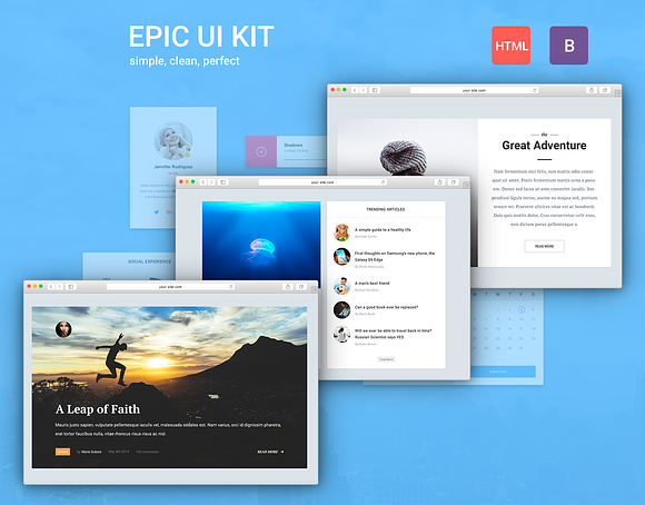 Epic UI Kit Bootstrap 3 Theme in Bootstrap Themes - product preview 1