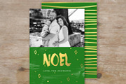 Gold Christmas Card Template