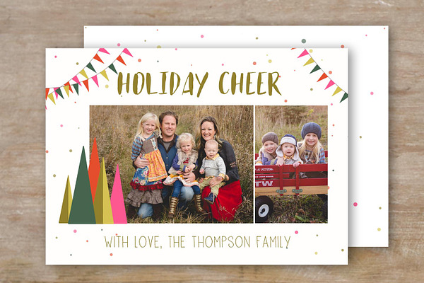 Holiday Card template - Christmas