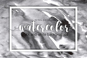 20 B&W watercolor backgrounds