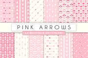 Pink Arrow Seamless Digital Paper