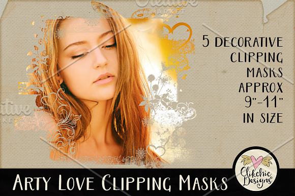 Arty Love Photography Clipping Masks in Photoshop Shapes - product preview 3